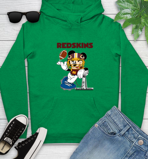 NFL Washington Redskins Mickey Mouse Disney Super Bowl Football T Shirt Youth Hoodie 7