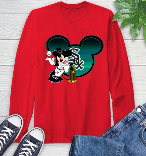 MLB Chicago White Sox The Commissioner's Trophy Mickey Mouse Disney Long Sleeve T-Shirt 10
