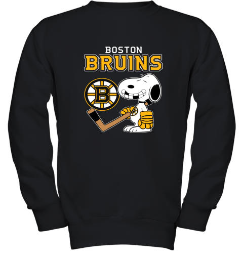 Boston Bruins Ice Hockey Broken Teeth Snoopy NHL Youth Sweatshirt