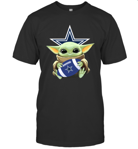 Star Wars Baby Yoda Hugs Dallas Cowboys The Best The Mandalorian Football Fans Hug Me You Must