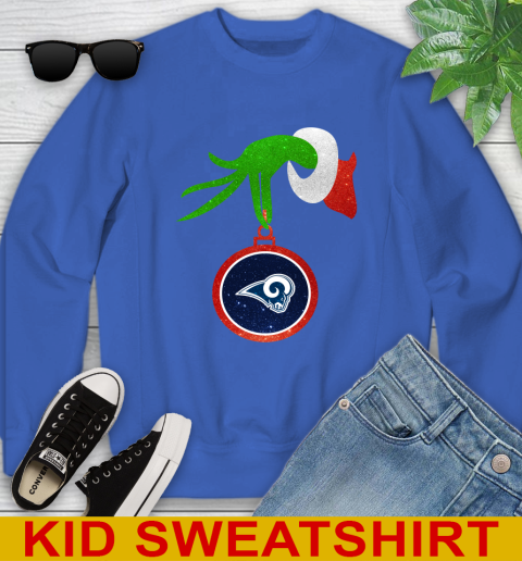 Los Angeles Rams Grinch Merry Christmas NFL Football Youth Sweatshirt 7
