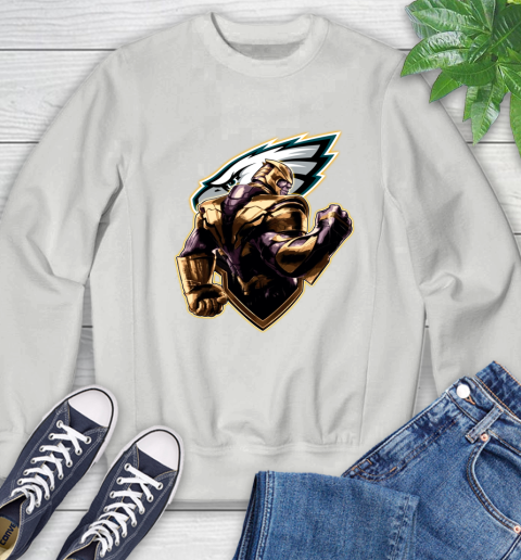 NFL Thanos Avengers Endgame Football Sports Philadelphia Eagles Sweatshirt 5