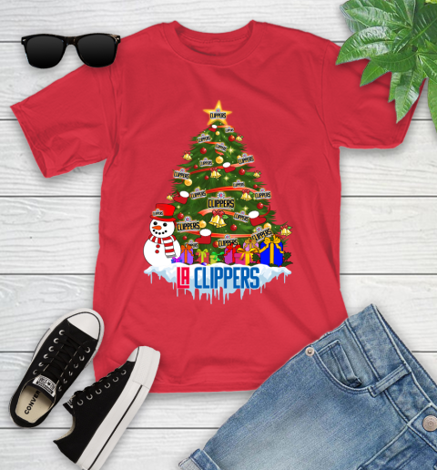 LA Clippers Merry Christmas NBA Basketball Sports Youth T-Shirt 10