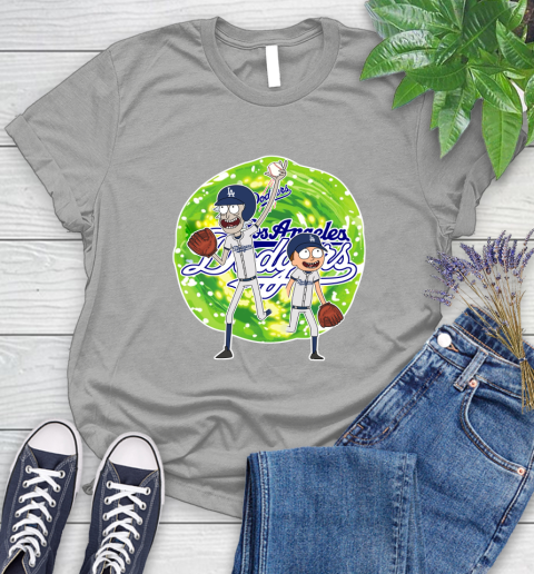 MLB Los Angeles Dodgers Rick And Morty Baseball Sports Women's T-Shirt 10