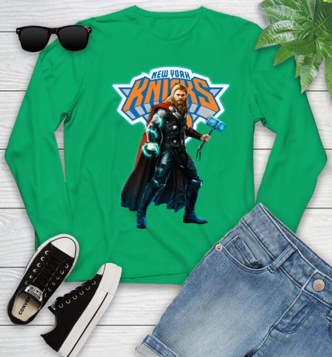 NBA Thor Avengers Endgame Basketball New York Knicks Youth Long Sleeve 6