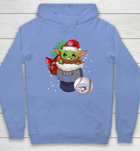 Toronto Blue Jays Christmas Baby Yoda Star Wars Funny Happy MLB Hoodie 11