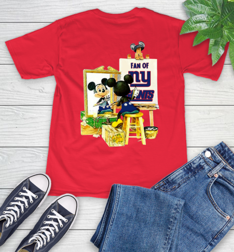 NFL Football New York Giants Mickey Drawing Shirt 12