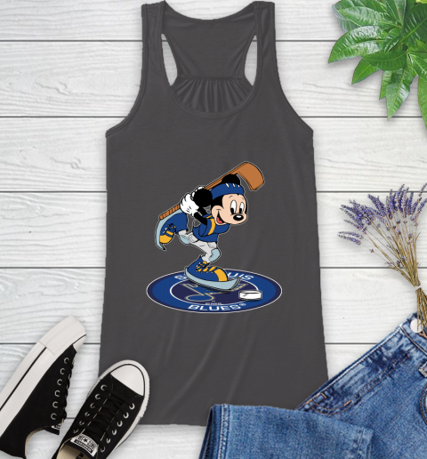 NHL Hockey St.Louis Blues Cheerful Mickey Disney Shirt Racerback Tank 12