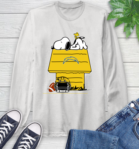 Los Angeles Chargers NFL Football Snoopy Woodstock The Peanuts Movie Long Sleeve T-Shirt