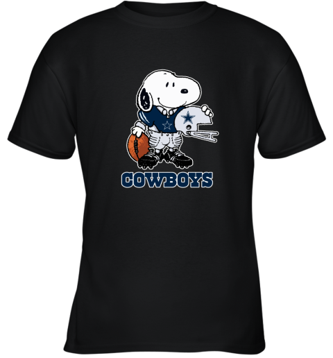 Snoopy A Strong And Proud Dallas Cowboys Player NFL Youth T-Shirt