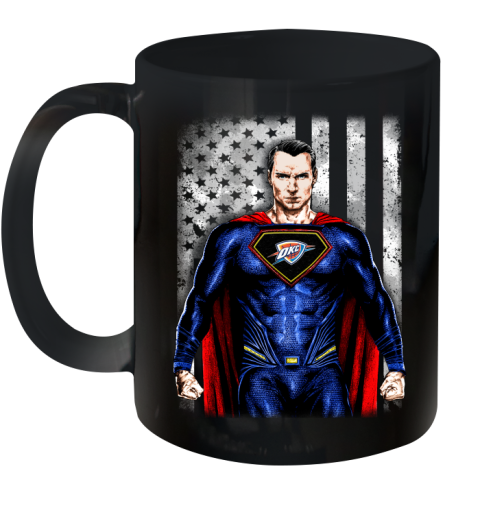 NBA Basketball Oklahoma City Thunder Superman DC Shirt Ceramic Mug 11oz