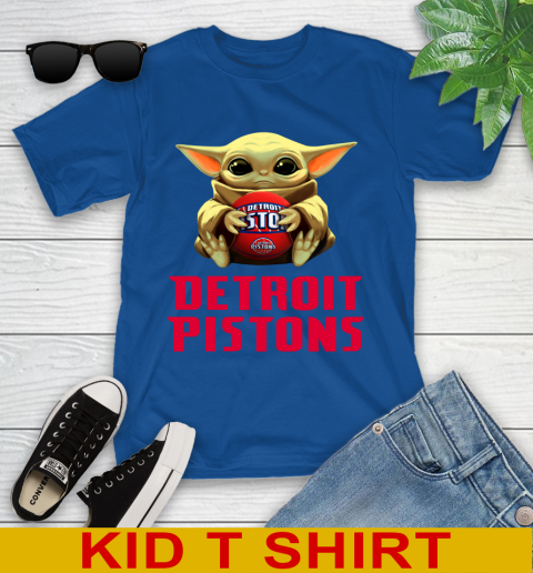 NBA Basketball Detroit Pistons Star Wars Baby Yoda Shirt 109