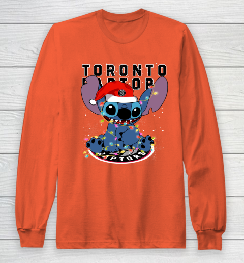 Toronto Raptors NBA noel stitch Basketball Christmas Long Sleeve T-Shirt 3