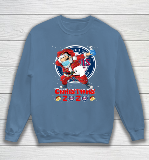 Minnesota Twins Funny Santa Claus Dabbing Christmas 2020 MLB Sweatshirt 6