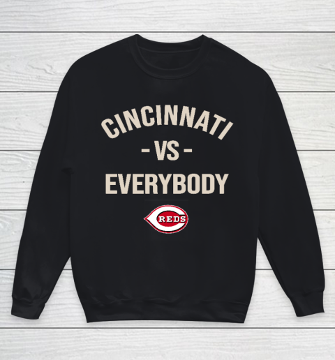 Cincinnati Reds Vs Everybody Youth Sweatshirt