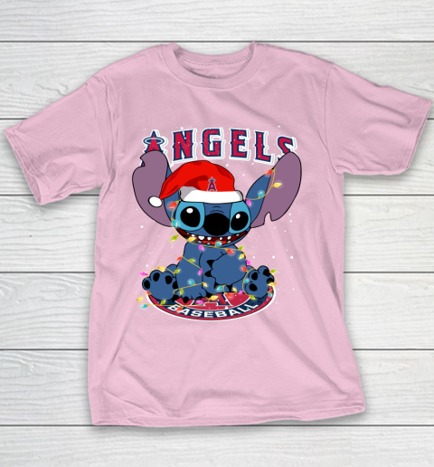 Los Angeles Angels MLB noel stitch Baseball Christmas Youth T-Shirt 5