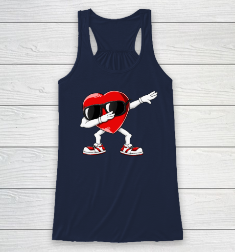 Dabbing Heart Funny Gifts Mens Kids Boys Valentines Day Racerback Tank 5