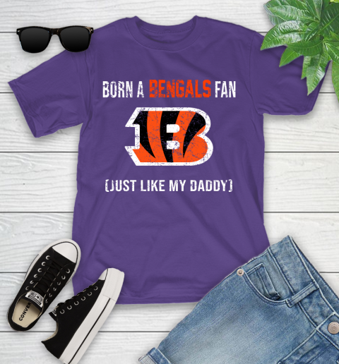 NFL Cincinnati Bengals Football Loyal Fan Just Like My Daddy Shirt Youth T-Shirt 3