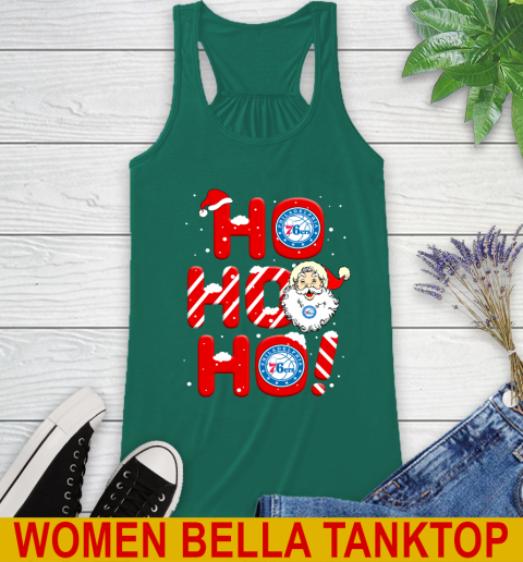 Philadelphia 76ers NBA Basketball Ho Ho Ho Santa Claus Merry Christmas Shirt Racerback Tank 5