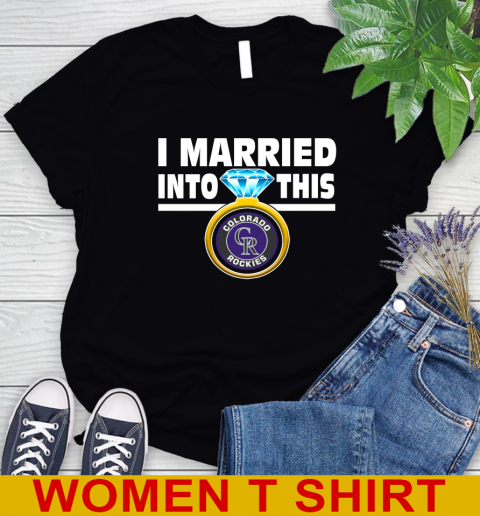 Detroit Tigers MLB Baseball I Married Into This My Team Sports (2) Women's T-Shirt