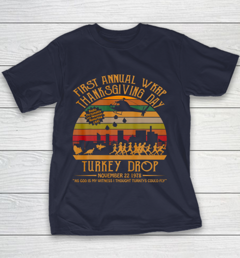WKRP Thanksgiving Day Turkey Drop Youth T-Shirt 2