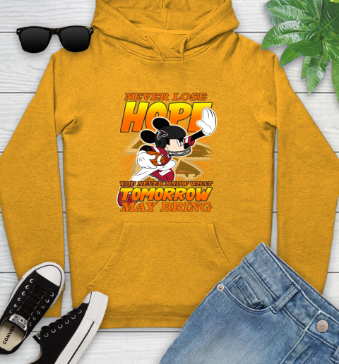 Atlanta Falcons NFL Football Mickey Disney Never Lose Hope (1) Youth Hoodie 2