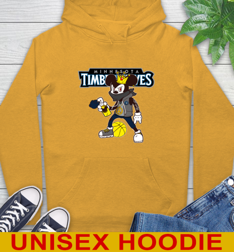 Minnesota Timberwolves NBA Basketball Mickey Peace Sign Sports Hoodie 3