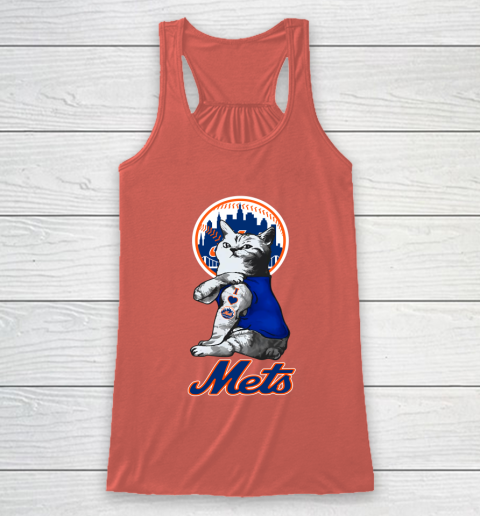 MLB Baseball My Cat Loves New York Mets Racerback Tank 3