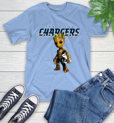 Los Angeles Chargers NFL Football Groot Marvel Guardians Of The Galaxy T-Shirt 11