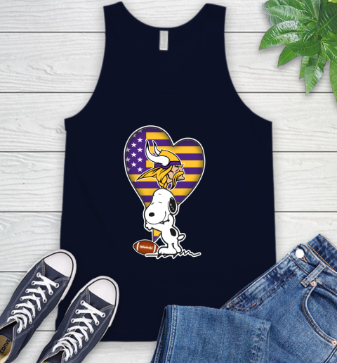 Minnesota Vikings NFL Football The Peanuts Movie Adorable Snoopy Tank Top 3