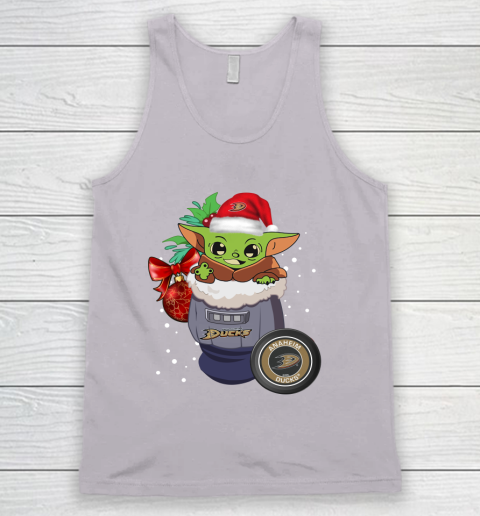Anaheim Ducks Christmas Baby Yoda Star Wars Funny Happy NHL Tank Top 4