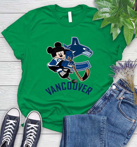 NHL Vancouver Canucks Mickey Mouse Disney Hockey T Shirt Women's T-Shirt 6