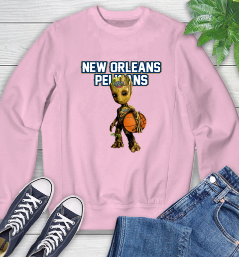 New Orleans Pelicans NBA Basketball Groot Marvel Guardians Of The Galaxy Sweatshirt 9