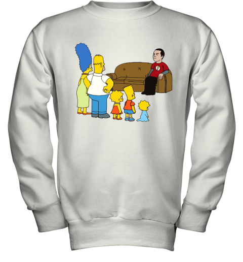 The Simpsons Family And Sheldon Cooper Mashup Youth Sweatshirt