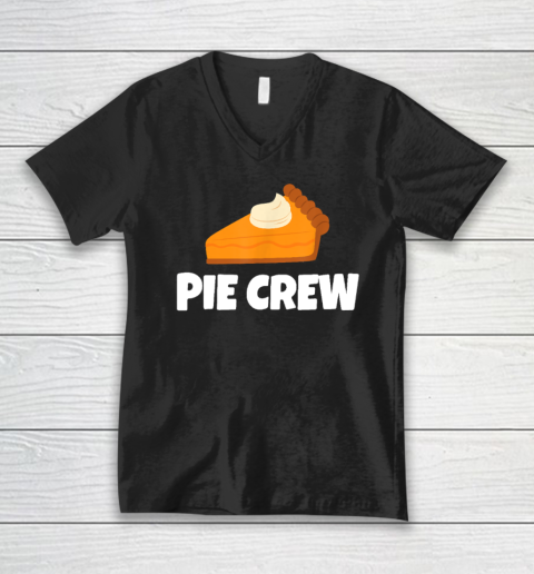 Funny Pumpkin Pie Crew Thanksgiving V-Neck T-Shirt