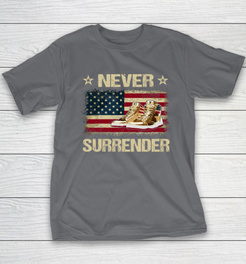 Never Surrender Gold Sneakers Pro Trump 2024 Youth T-Shirt 5