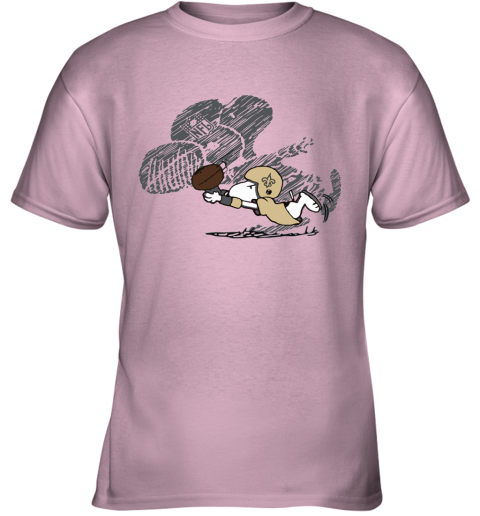 New Orleans Saints Snoopy Plays The Football Game Youth T-Shirt