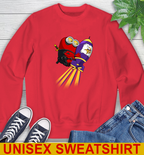 NFL Football Minnesota Vikings Deadpool Minion Marvel Shirt Sweatshirt 12
