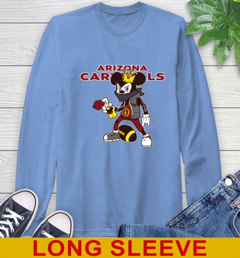 Arizona Cardinals NFL Football Mickey Peace Sign Sports Long Sleeve T-Shirt 11
