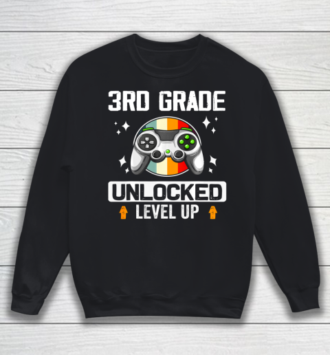 Next Level t shirts 3rd Grade Unlocked Level Up Back To School Third Grade Gamer Sweatshirt