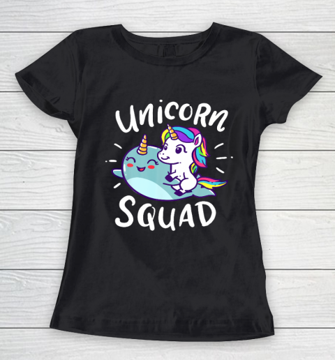 Unicorn Squad Narwhal Funny Cute Birthday Party Present Gift Women's T-Shirt