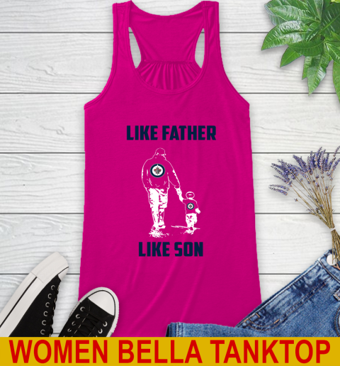 Winnipeg Jets NFL Football Like Father Like Son Sports Racerback Tank 6