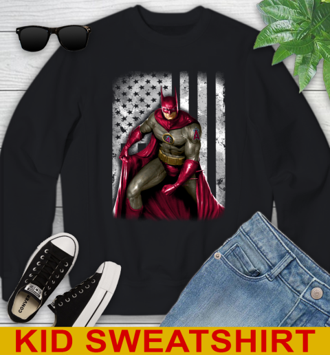 Los Angeles Angels MLB Baseball Batman DC American Flag Shirt Youth Sweatshirt