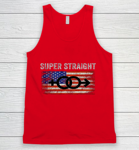 Vintage Us Flag Gender Identity Super Straight Identity Tank Top 5