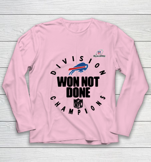 Buffalo Bills East Champions 2020 NFL Playoffs Division Won Not Done Youth Long Sleeve 6