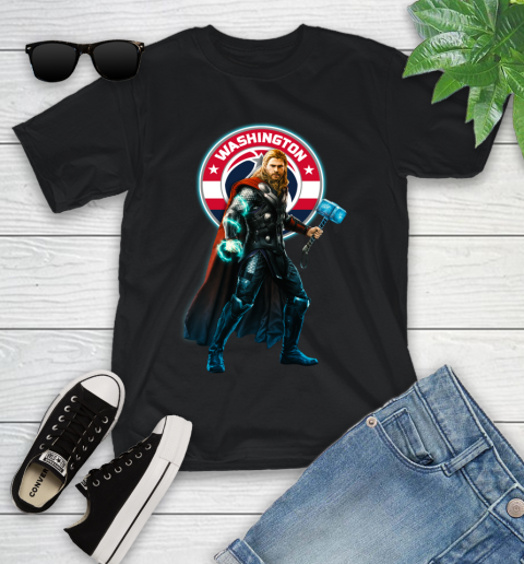 NBA Thor Avengers Endgame Basketball Washington Wizards Youth T-Shirt 2