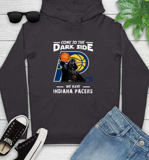 NBA Come To The Dark Side We Have Indiana Pacers Star Wars Darth Vader Basketball Youth Hoodie 8
