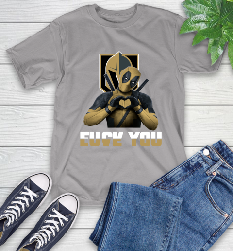 NHL Vegas Golden Knights Deadpool Love You Fuck You Hockey Sports T-Shirt 6