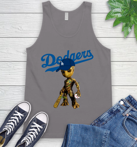 MLB Los Angeles Dodgers Groot Guardians Of The Galaxy Baseball Tank Top 7