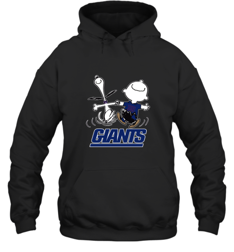Snoopy And Charlie Brown Happy New York Giants Fans Hoodie